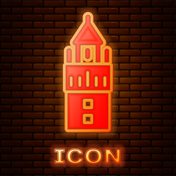 发光的霓虹灯吉拉尔达是西班牙塞维利亚的标志图片下载