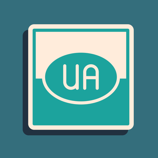 乌克兰国旗上的绿色图标被孤立了图片下载