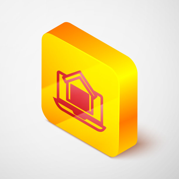 等距线在线房地产房子的笔记本电脑图片下载