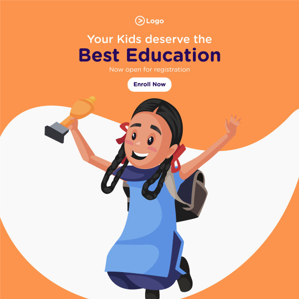 横幅设计女孩教育图片下载