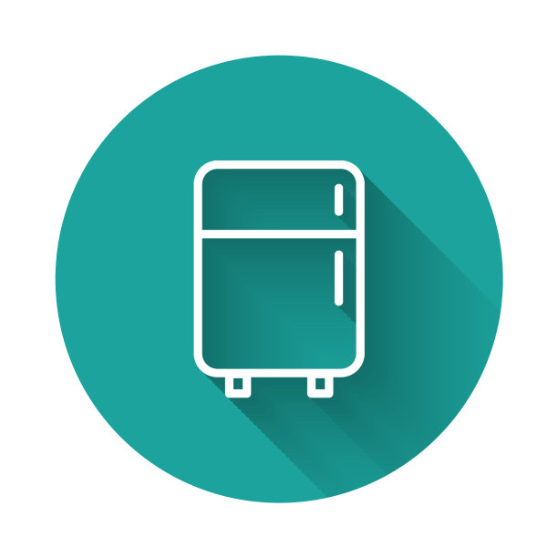 黑色冰箱图标隔离在白色图片下载