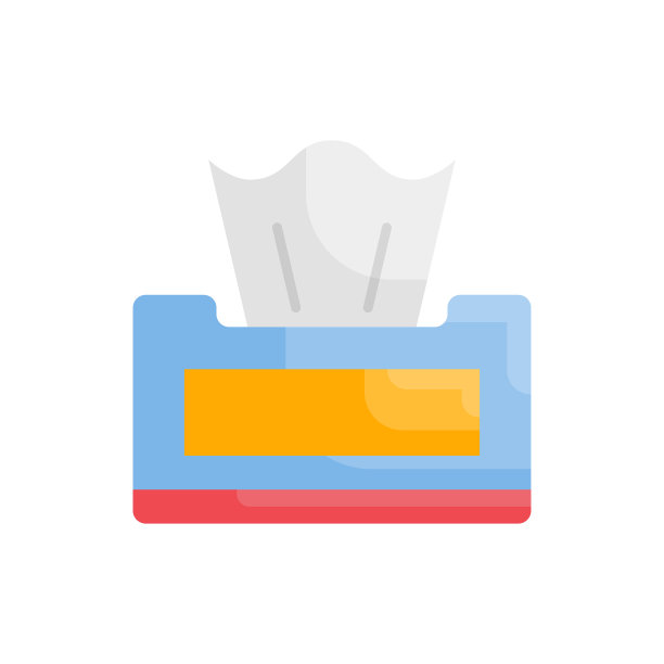 餐巾纸矢量平面图标风格插图。EPS 10个文件图片下载