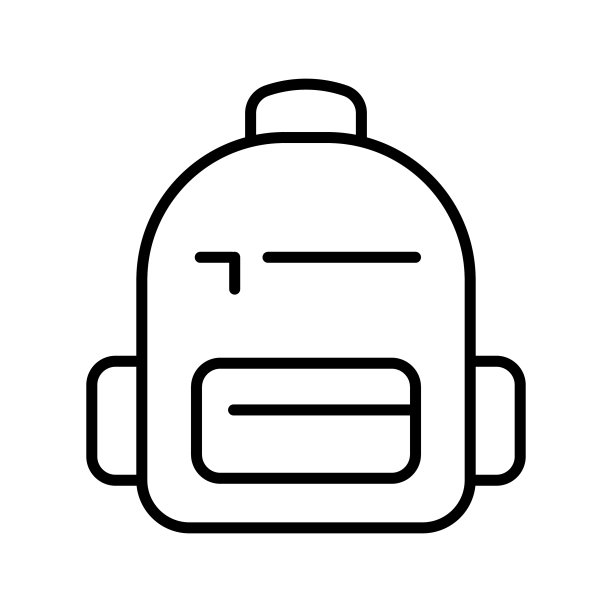 单色简单背包图标图片下载