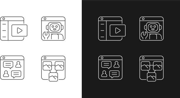 数字化业务中线性图标的设定图片下载