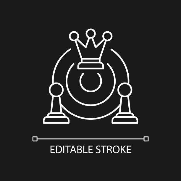 常用策略白色线性图标为黑色主题图片下载