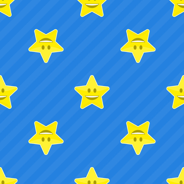 黄色星形无缝图案。图片下载