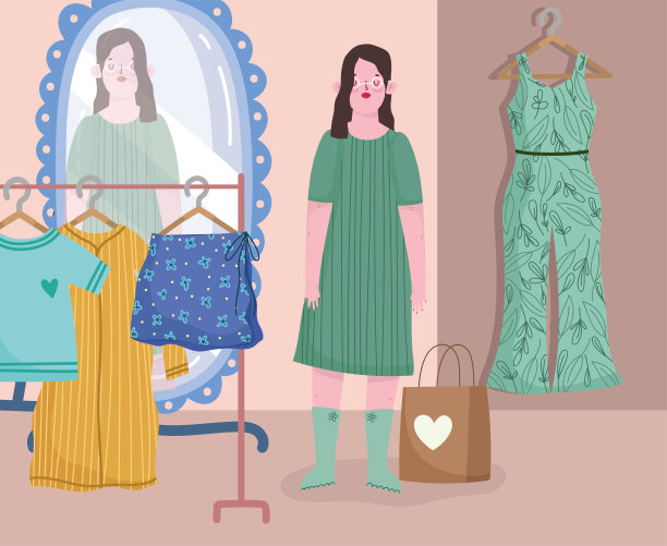 拿着购物袋的女人图片下载