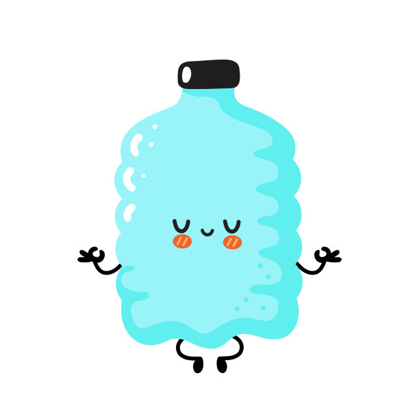 可爱滑稽快乐微笑塑料瓶人物图片下载