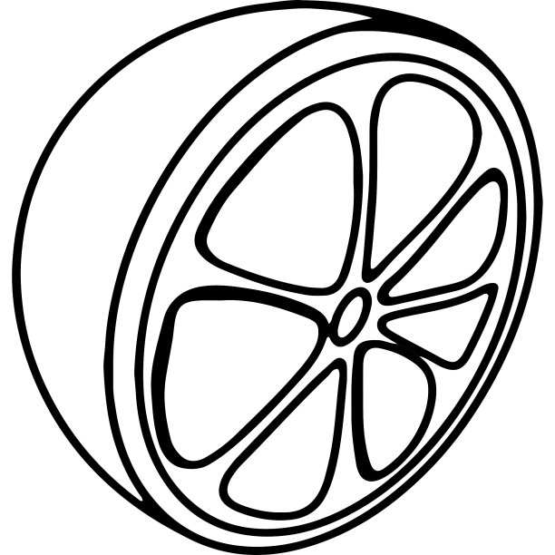 卡哇伊柑橘，热带奇异水果，柠檬。涂鸦数字艺术大纲。打印纹身，贴纸，明信片，品牌，标志，包装图片下载