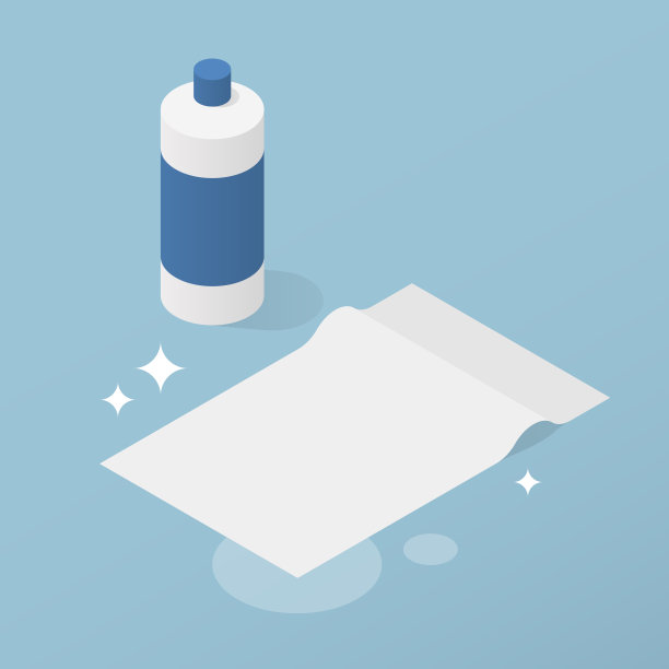 等距家庭清洁用品插图图片下载