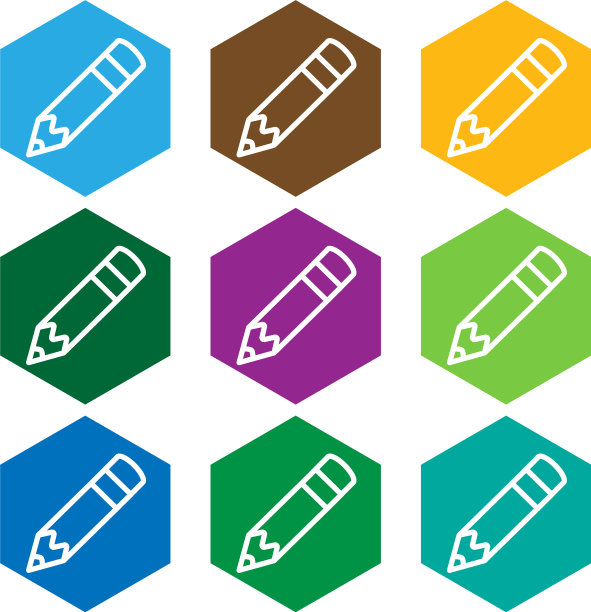 铅笔图标符号设计元素图片下载