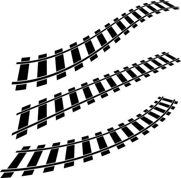 列车轨道轨道轮廓元素图片下载