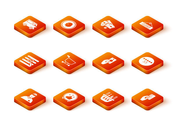 设置卖家，消费者或客户产品评级，搜索浏览器窗口，购物车，篮子和食物，手握金钱，与信用卡和图标。向量图片下载