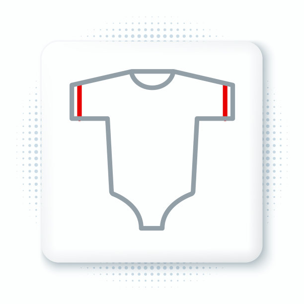 线婴儿衣服图标孤立在白色图片下载