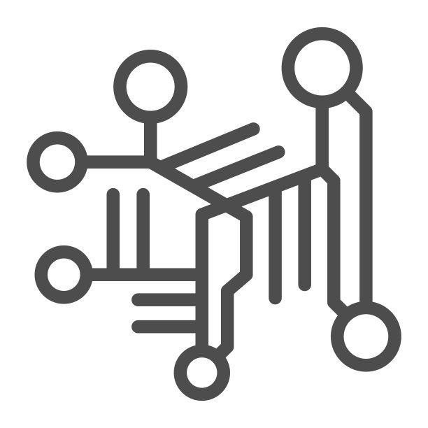 片段模拟线路图标，电子概念，线路矢量标志在白色背景上，轮廓风格图标为移动概念和网页设计。矢量图形。图片下载