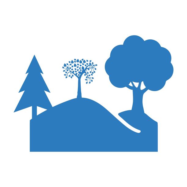 森林山丘，花园，丛林，公园，林地的图标图片下载