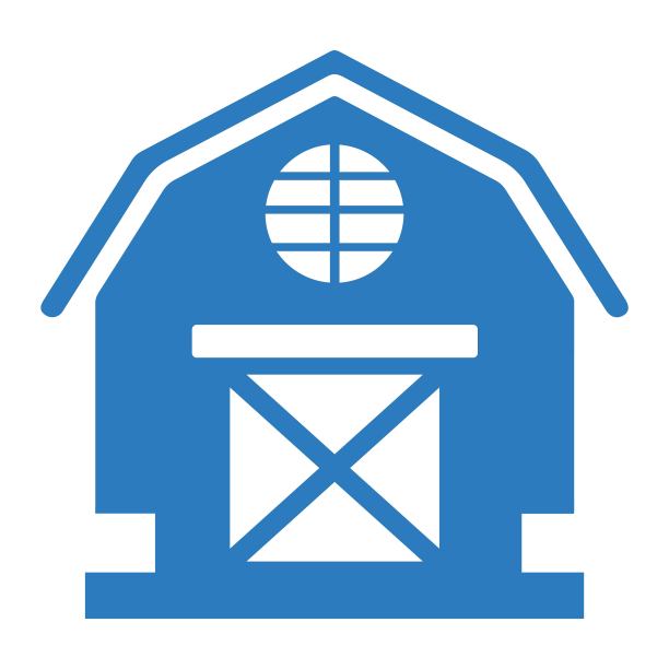 谷仓，小木屋，农场，小屋，阴影图标图片下载