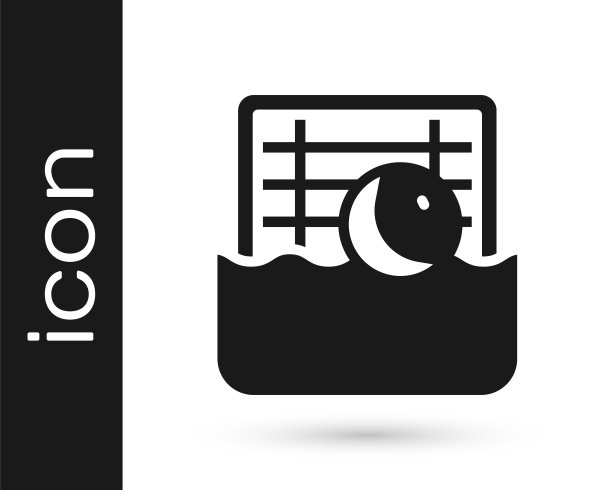 黑水马球图标孤立在白色背景。向量图片下载