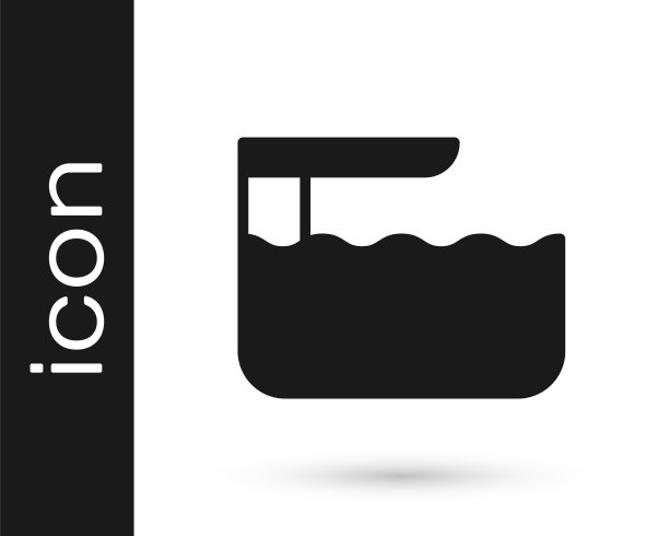 黑色跳板或跳板图标孤立在白色背景。向量图片下载