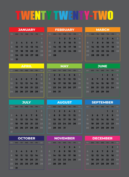 2022年周日开始日历图片下载