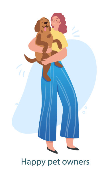 带着心爱宠物的女人图片下载