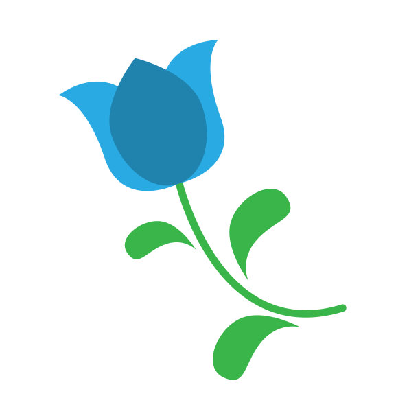 钟形花平面矢量插图孤立在白色背景。图片下载