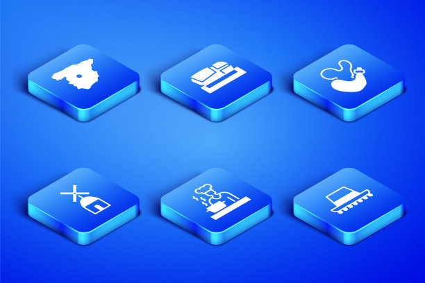 设置西班牙帽子，西班牙地图，厨师，风车，体育场梅斯塔拉和酒皮图标。向量图片下载