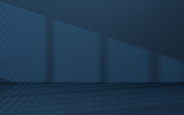 空房间与黑暗的背景，3d渲染。图片下载