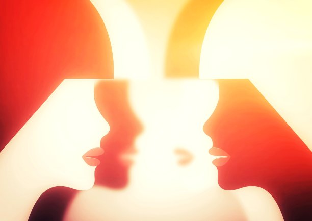 抽象女人侧面轮廓图片下载