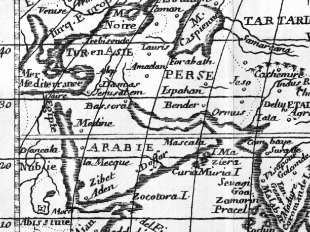 古旧的世界地图，阿拉伯半岛图片下载