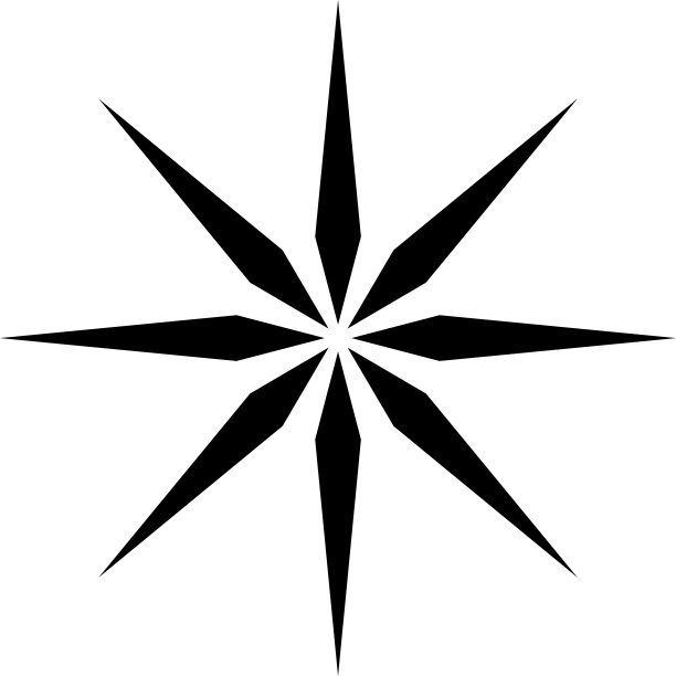 水晶形状的几何元素图标径向图片下载