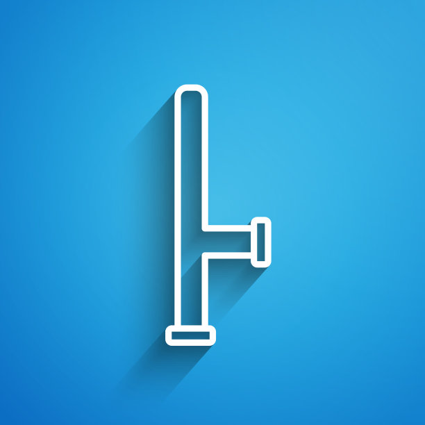 白线警用橡胶警棍图标孤立上图片下载