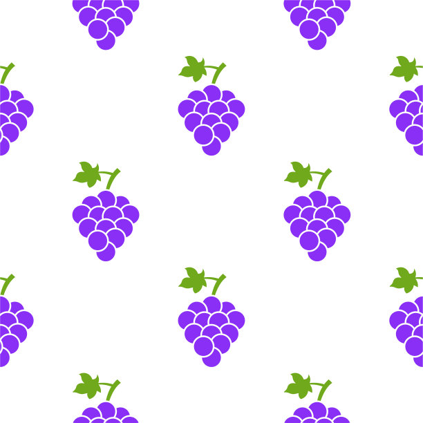 葡萄无缝图案平面图形背景图片下载