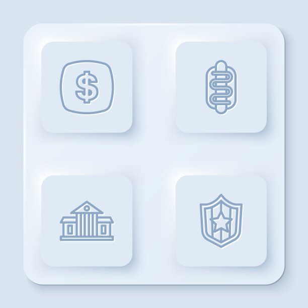 设线元符号热狗三明治白色图片下载