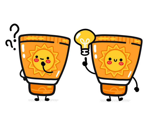 可爱有趣的带问号的防晒霜管图片下载