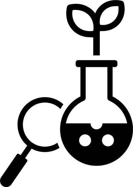 生物科学研究图标黑色图形图片下载