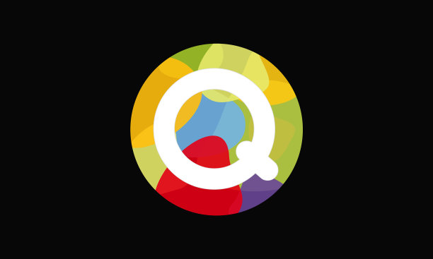 彩色字母q标志设计模板抽象图片下载