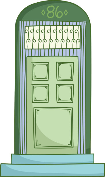 绿色的大门图片下载