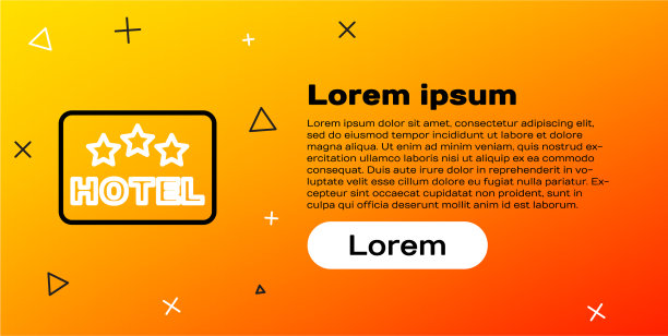 线招牌户外广告与文字酒店图片下载