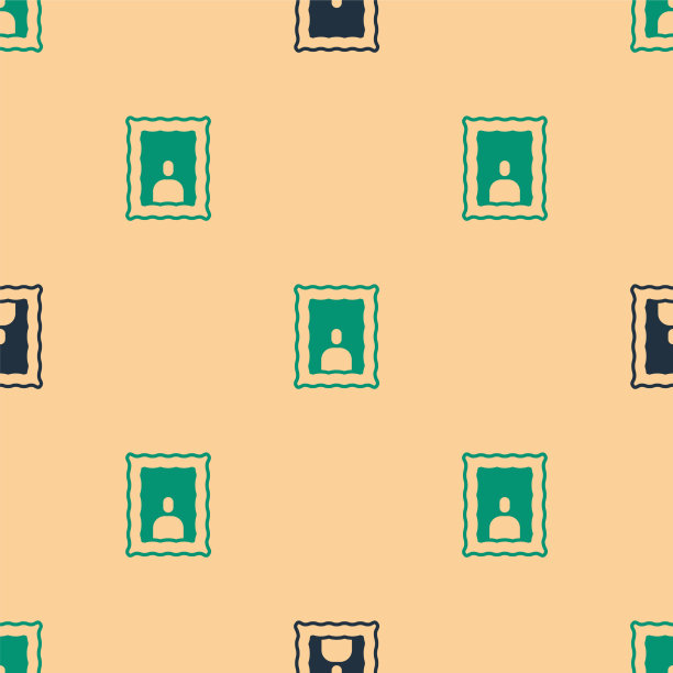 绿色和黑色的相框上的表图标图片下载