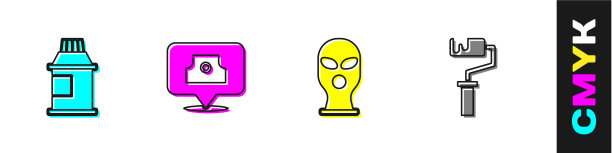 设置漆水粉罐染料喷雾罐喷嘴盖图片下载