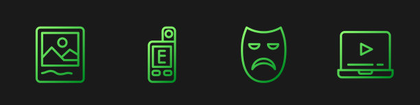 布景线戏剧戏剧面具相框灯图片下载