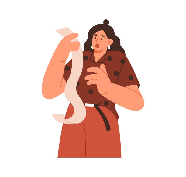 震惊者持长纸收据及收费图片下载