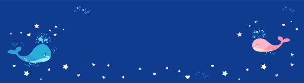 蓝鲸和粉红鲸向彼此游来游去图片下载