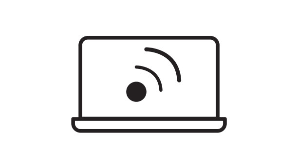 笔记本电脑和Wi-Fi图标图片下载