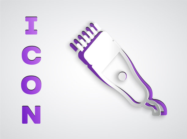 剪纸电理发器或剃须刀图标图片下载
