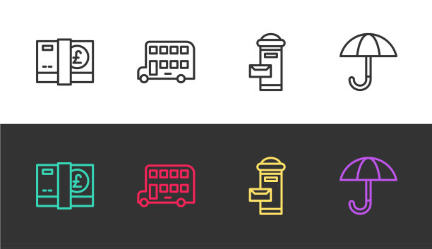 设线英镑英镑双层公共汽车图片下载