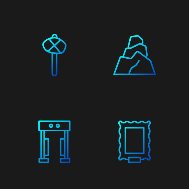 集线画金属探测器石器时代锤图片下载