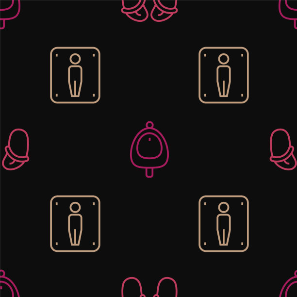 套线人字拖男厕和便池图片下载