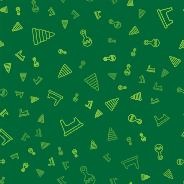 设置线金字塔玩具婴儿，便盆和拨浪鼓婴儿图片下载